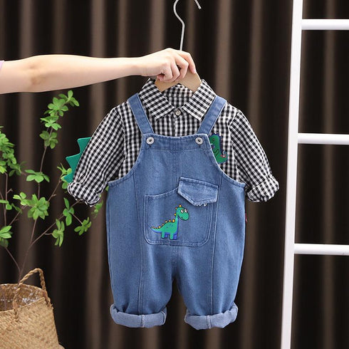 Spring and Autumn Boys Strapless Two-Piece Set