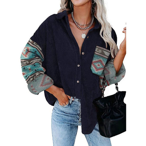 Printed Shirt Loose Jacket