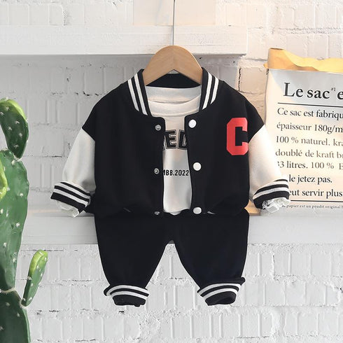 Boys spring suit three-piece set