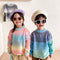 Children's sweater pullover simple foreign style gradient sweater new autumn and winter baby sweater
