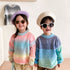 Children's sweater pullover simple foreign style gradient sweater new autumn and winter baby sweater
