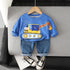 Spring and Autumn Boys' Long Sleeve Suit Two-Piece Set