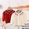 Little Cherry Sweater New Year Christmas Cardigan Long Sleeve Knitted Shirt