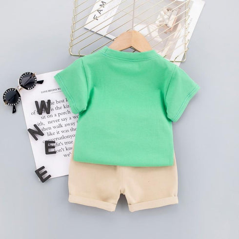 Summer children's suit short sleeve two-piece set