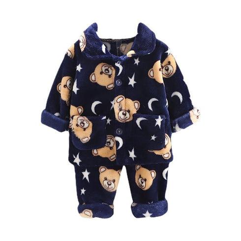 Autumn and winter children's home clothes pajamas two-piece set