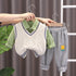 Boys lapel shirt long sleeve set boys baby solid color sweater waistcoat set of three