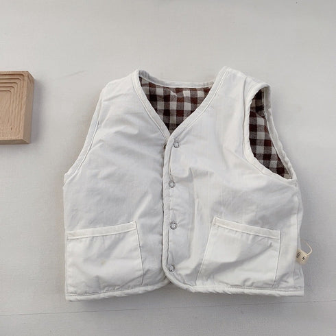 Baby Plaid Vest Baby Cotton Vest