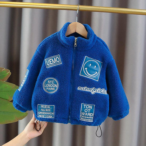 Winter boys thick warm long sleeve coat