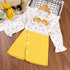 Spring and Autumn Girls Long Sleeve Skirt Pants Two-Piece Set