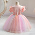 Girl's Dress Girl's Swan Rainbow Mesh Princess Dress