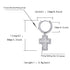 Hip Hop Short Cross Earrings for Men and Women Full of Zircon
