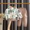 Boys autumn shirt children's clothing thin two-piece set