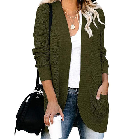 Large Pocket Sweater Cardigan