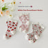 Strawberry flower girls socks double needle baby socks combed cotton(Three Pairs)