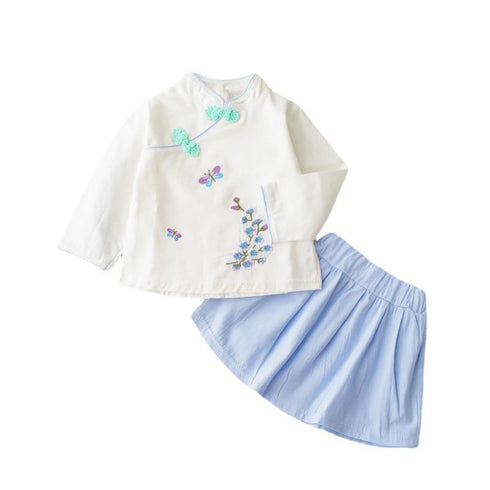 Girls Spring and Autumn Two-Piece Set