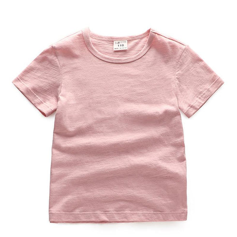 Children's Solid Breathable Short Sleeves (five Colors)