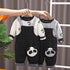 Spring and Autumn Boys Leisure Straps Two-Piece Set