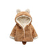 Children's fox fur sweater faux fur baby plus velvet padded coat
