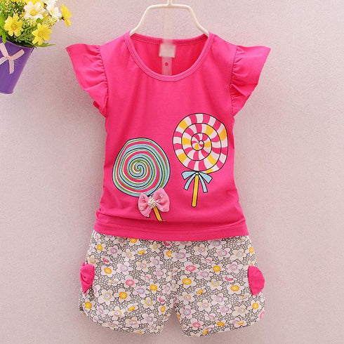 Girl's Vest Set Two-Piece Set