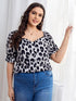 Summer Leopard Size Women's Shirt