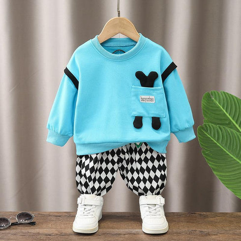 Children's Spring and Autumn Long Sleeve Wear Two-Piece Set