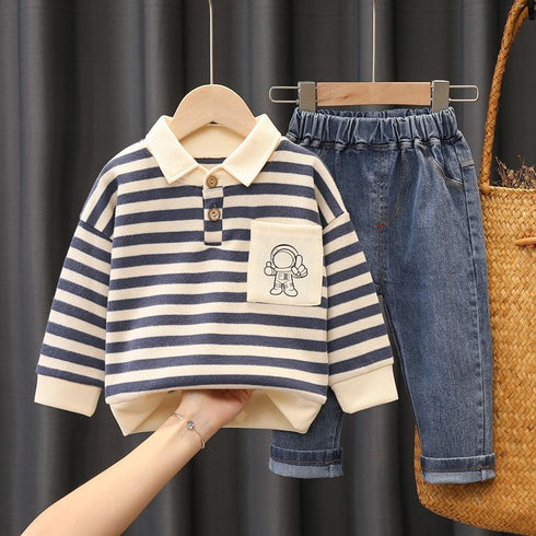 Boy's Long Sleeve Tee Set