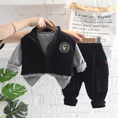 Spring and Autumn Boys' Vest Set of Three