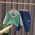 Boys spring and autumn long sleeve three-piece suit
