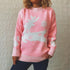 New Year Christmas Sweater Fawn Snowflake Crewneck Knit Pullover