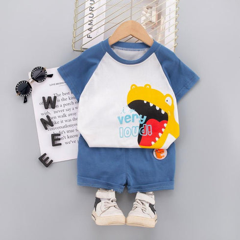 Boys short sleeve suit two-piece set