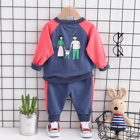 Boys spring and autumn leisure suit two-piece set