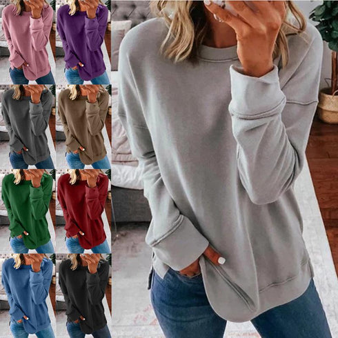 Spring and Autumn Women's Top Turtleneck Solid Color Long Sleeve T-shirt