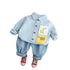 Spring and Autumn Boys Shirt Long Sleeve Set Two-Piece Set