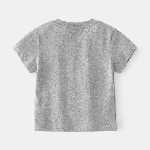 Summer Boys Bicycle Dinosaur Print Short Sleeve