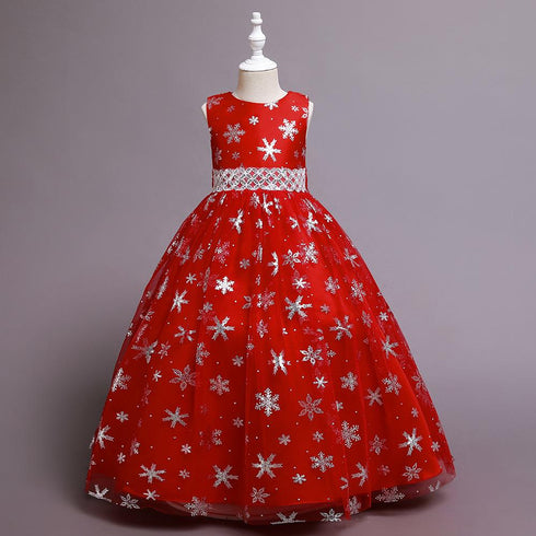 Children's Christmas Dress Princess Dress Long catwalk dress