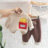 Winter children plus velvet padded suit warm two-piece set