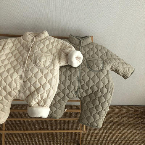 Autumn and winter diamond wavy coat Joker jumpsuit coat