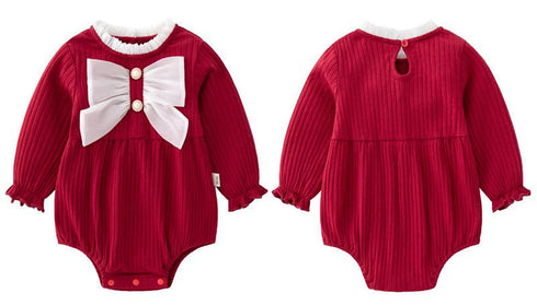 Baby Fall Clothes Climbing Clothes Sweet Baby Girl Triangle Ha Jumpsuit