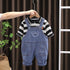 Baby's Backband Pants Set Striped T-shirt Children's Casual Jeans