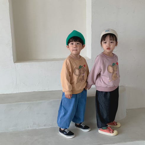 Love baby elephant fried street style loose fashion baby coat