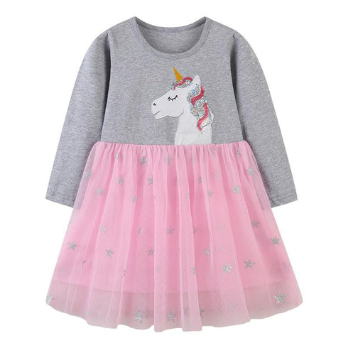 Autumn New Girl Dress European And American Style Baby Gauze Princess Dress