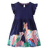 Summer New 2022 Girls Cotton Printed Dress Girls Fly Sleeve Dress