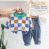 Spring and Autumn Boys Long Sleeve Pants Two-Piece Set