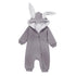 Autumn And Winter Baby Children's Clothing Rabbit Ear Jumpsuit Plus Velvet To Keep Warm