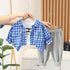 Spring and Autumn Boys Casual Denim Cardigan Set of Three