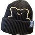 Autumn and winter Japanese cute bear embroidered wool cap 22.0-22.8 inches