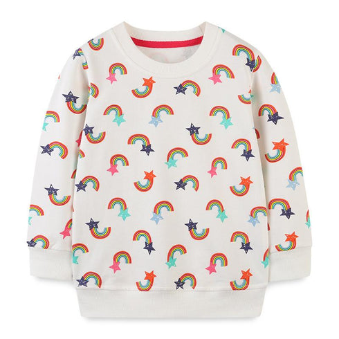Autumn New Girl's Sweater Cartoon Printing Long Sleeve Sweater
