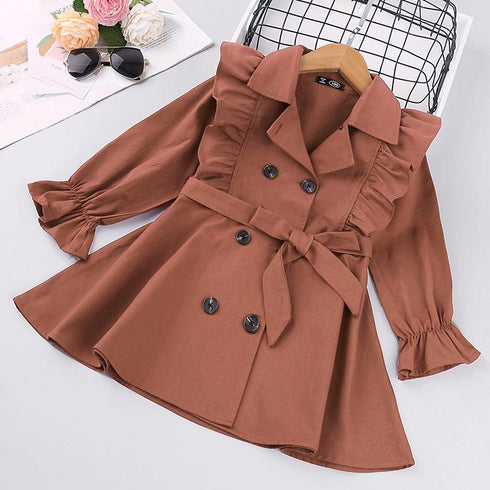 Fall Long Sleeve Girls' Coat