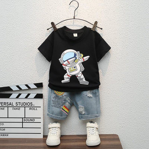 Boys' Summer Dress Cartoon Set