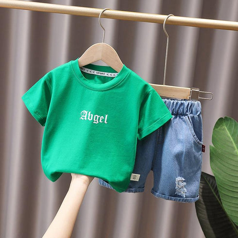 Boys summer suit short sleeve two-piece set